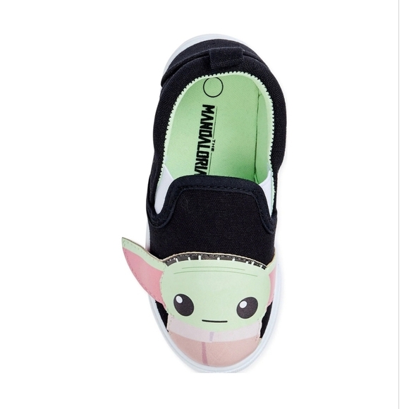 Star Wars Grogu 3D Ear Toddler Slip-On Sneakers Mandalorian Sz 8T NWT - Picture 1 of 6
